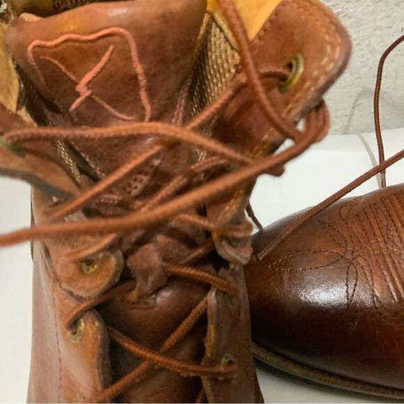 Twisted X Men's Lacer Lace Up Leather Ankle Boots Cognac MCRL001 Size 11-1/2 M - Picture 7 of 15